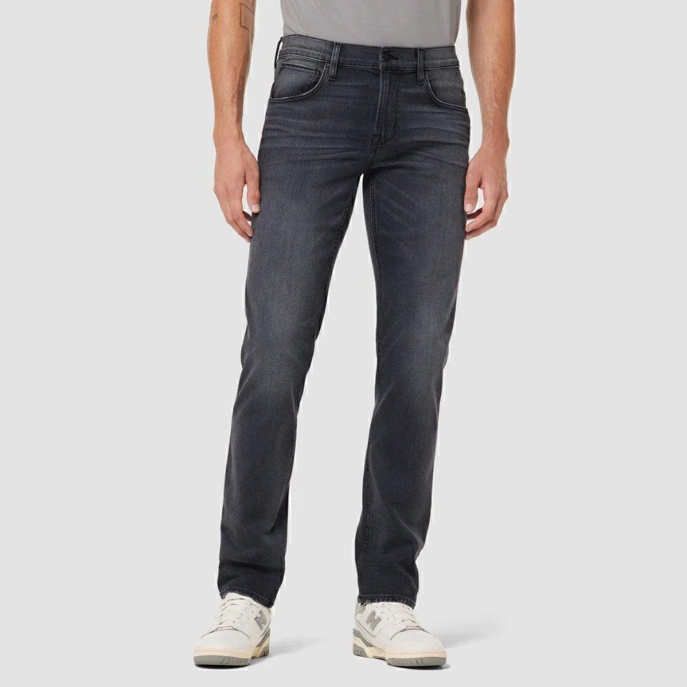 NEW Hudson Blake Slim Straight Zip Fly Jeans in Dark Concrete